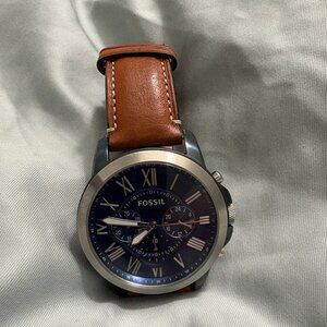 Fossil Neutra Chronograph Brown Leather Watch (needs a new battery)